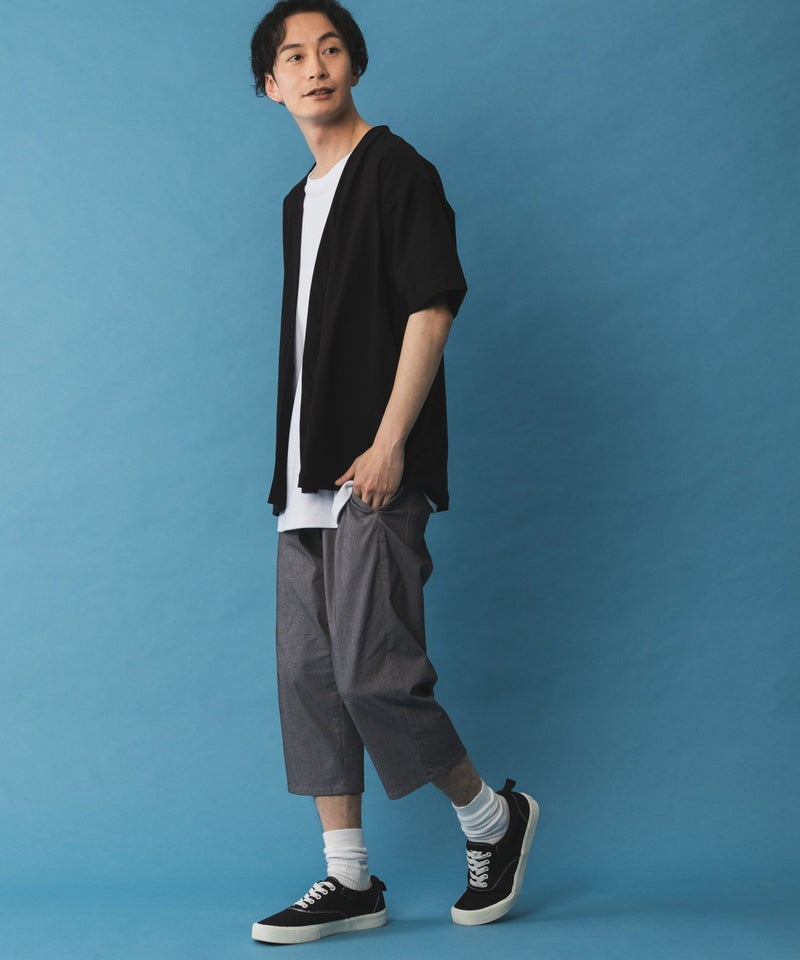 NAVY SARARI  冷感着流しカーディガン メンズ商品画像-8