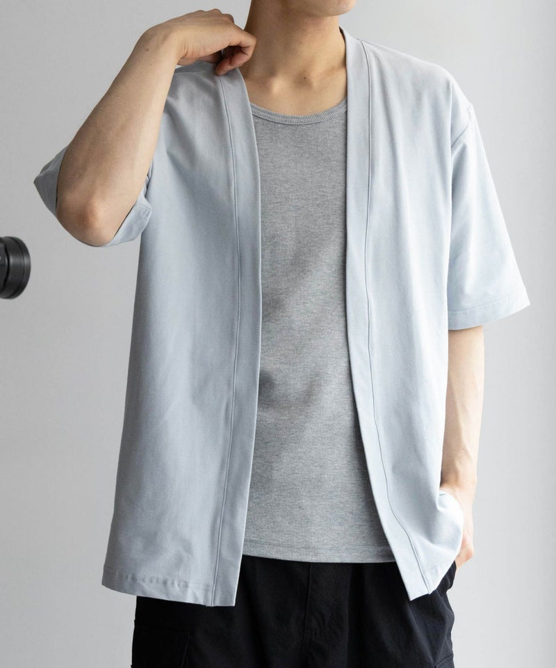 NAVY SARARI 冷感着流しカーディガン メンズ商品画像-13