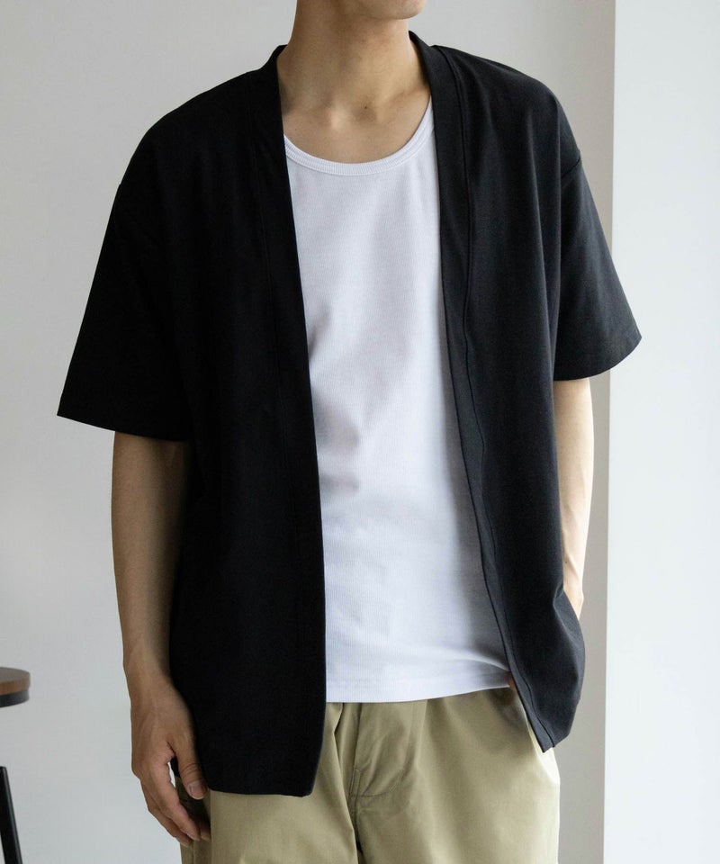 NAVY SARARI  冷感着流しカーディガン メンズ商品画像-14