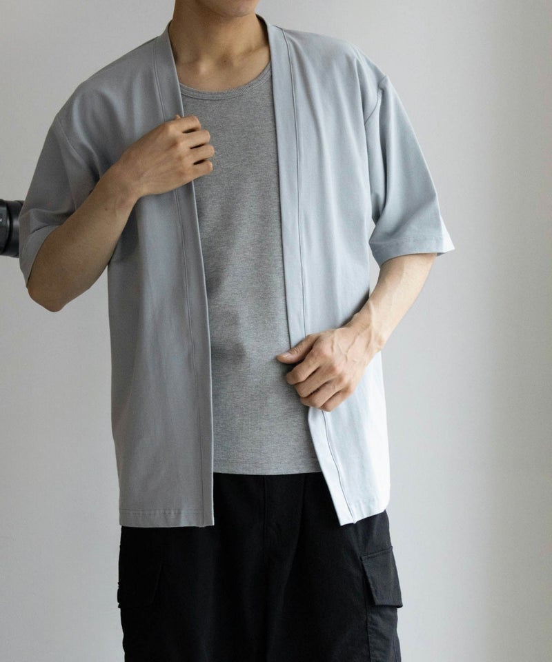 NAVY SARARI  冷感着流しカーディガン メンズ商品画像-22