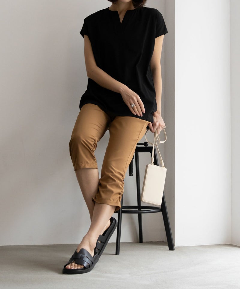 NAVY SARARI シャーリングパンツ レディース商品画像-12