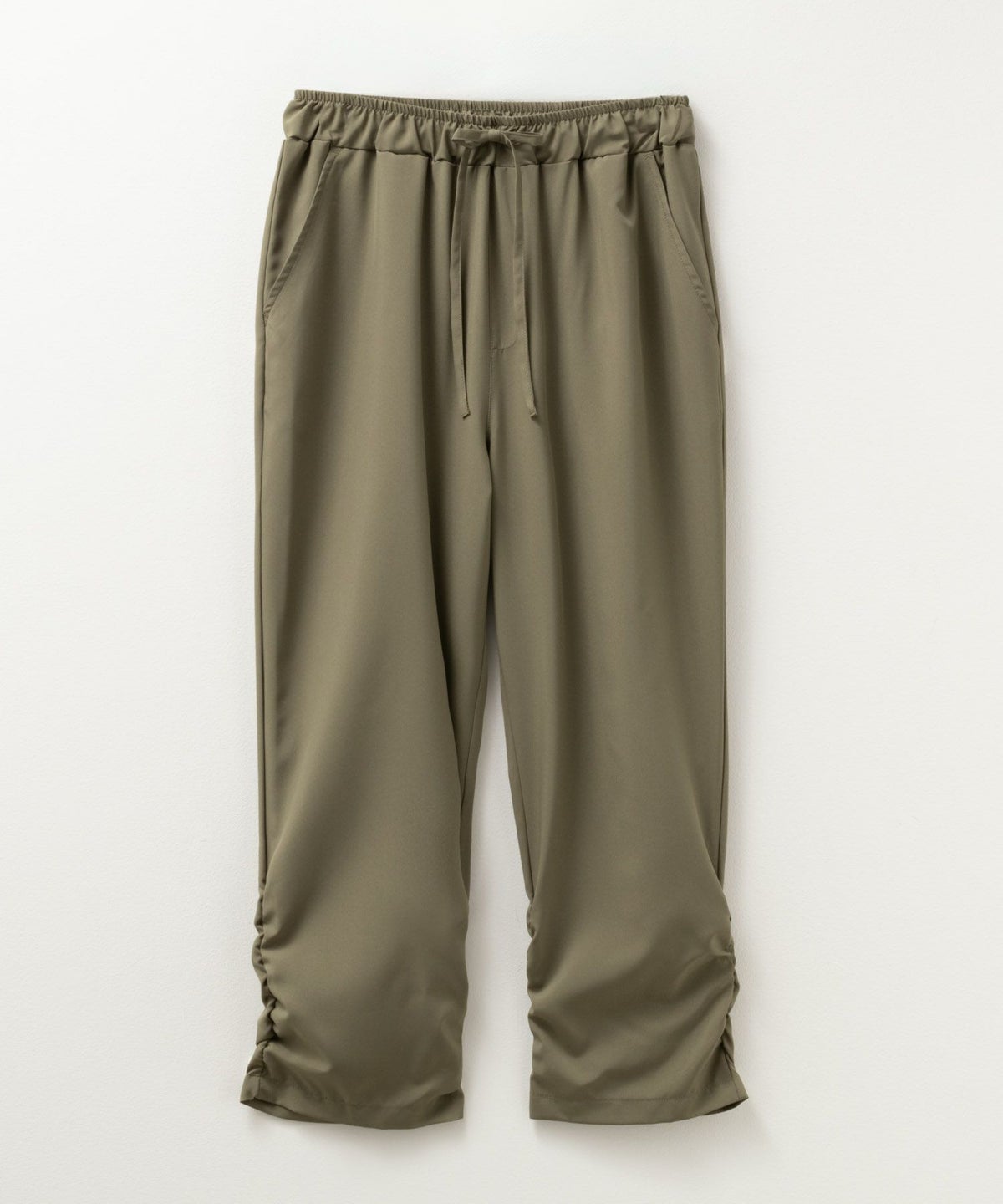 SARARI NAVY シャーリングパンツ レディース