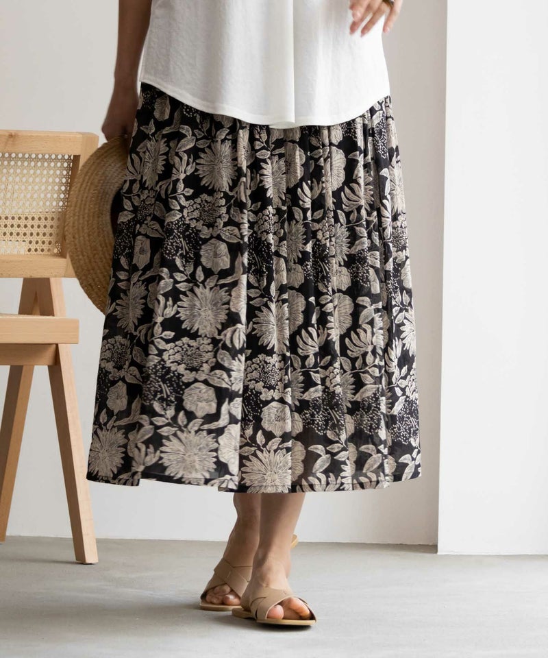 Howdy Marie  インド綿 ギャザースカート レディース商品画像-1