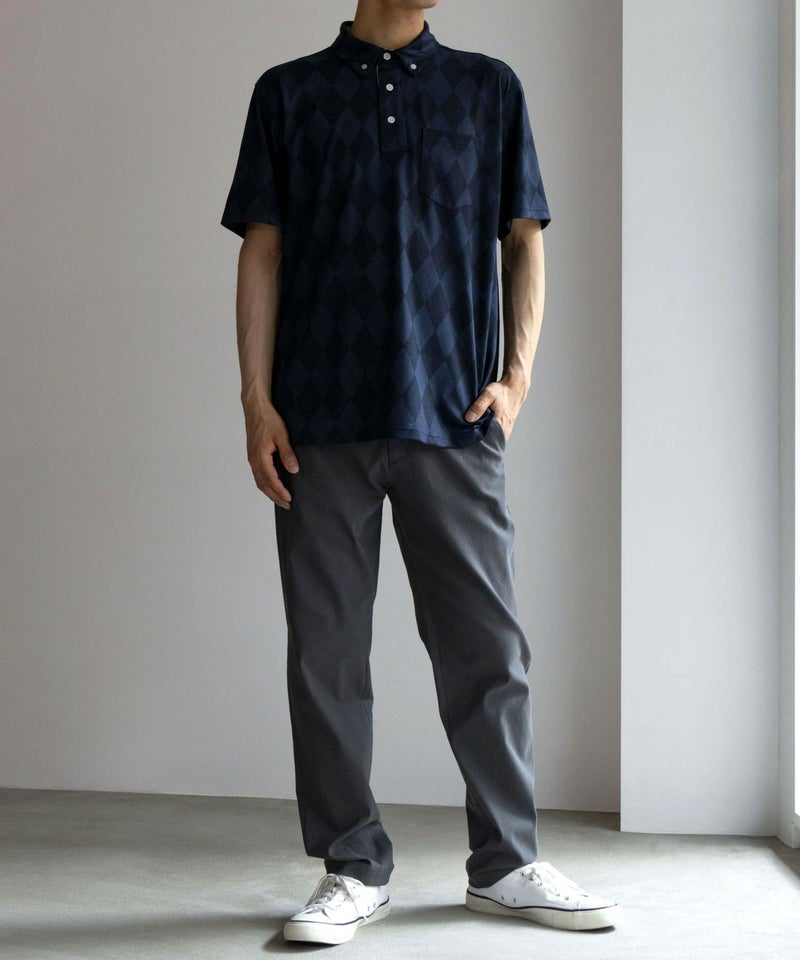 NAVY SARARI サラリピュール 総柄ポロシャツ メンズ商品画像-28