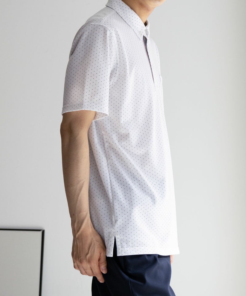 NAVY SARARI サラリピュール 総柄ポロシャツ メンズ商品画像-29