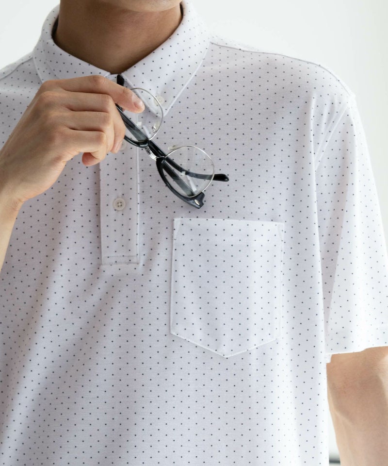 NAVY SARARI サラリピュール 総柄ポロシャツ メンズ商品画像-32