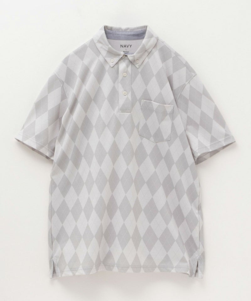 NAVY SARARI サラリピュール 総柄ポロシャツ メンズ商品画像-38