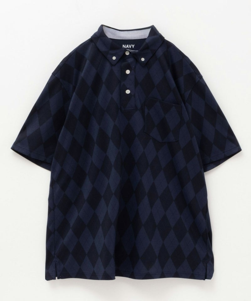 NAVY SARARI サラリピュール 総柄ポロシャツ メンズ商品画像-40