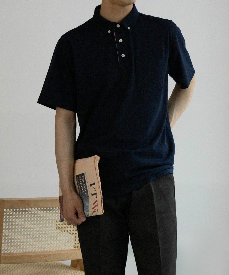 NAVY SARARI サラリピュール カノコポロシャツ メンズ商品画像-15