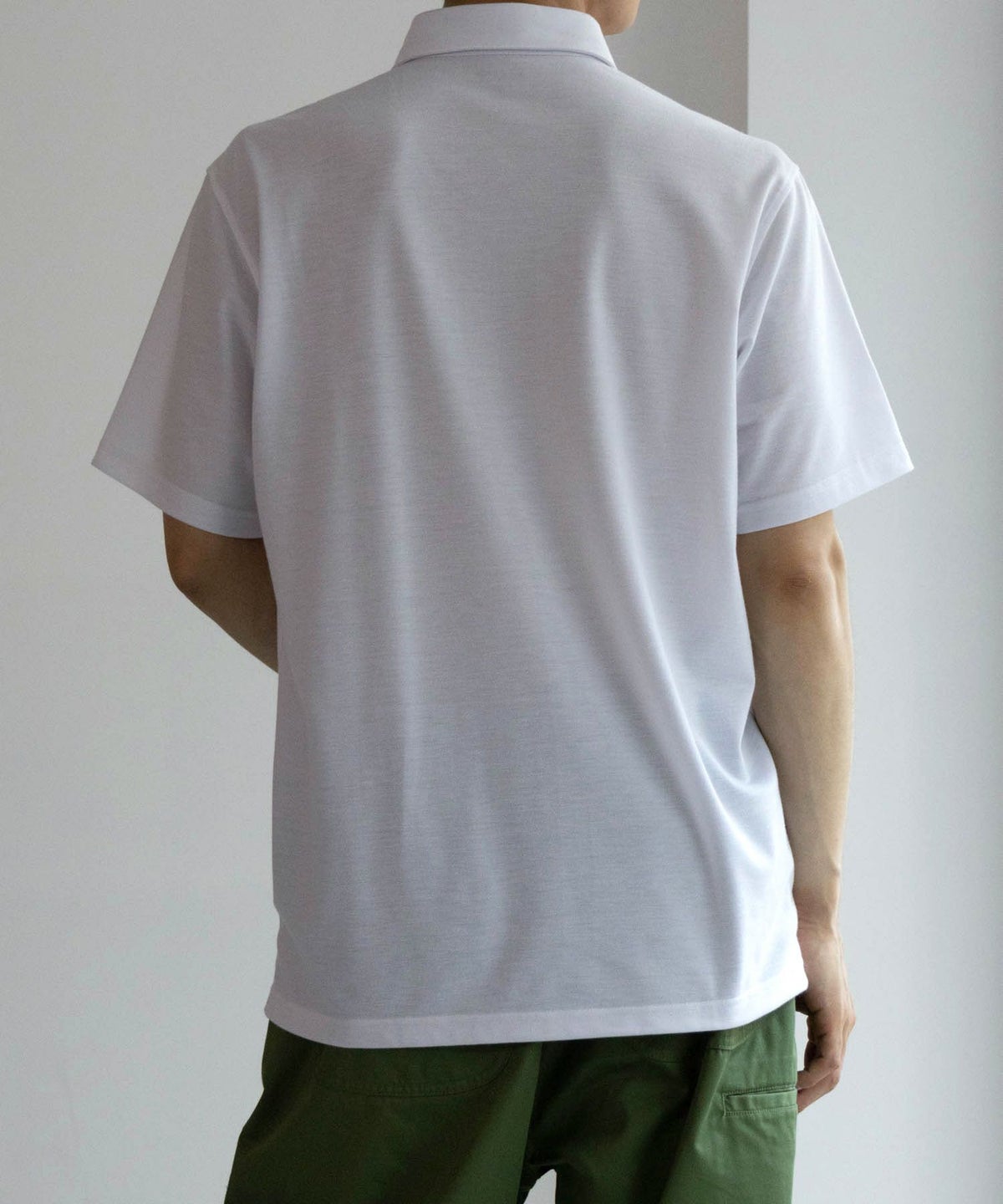 NAVY SARARI リピュール加工 カノコポロシャツ メンズ