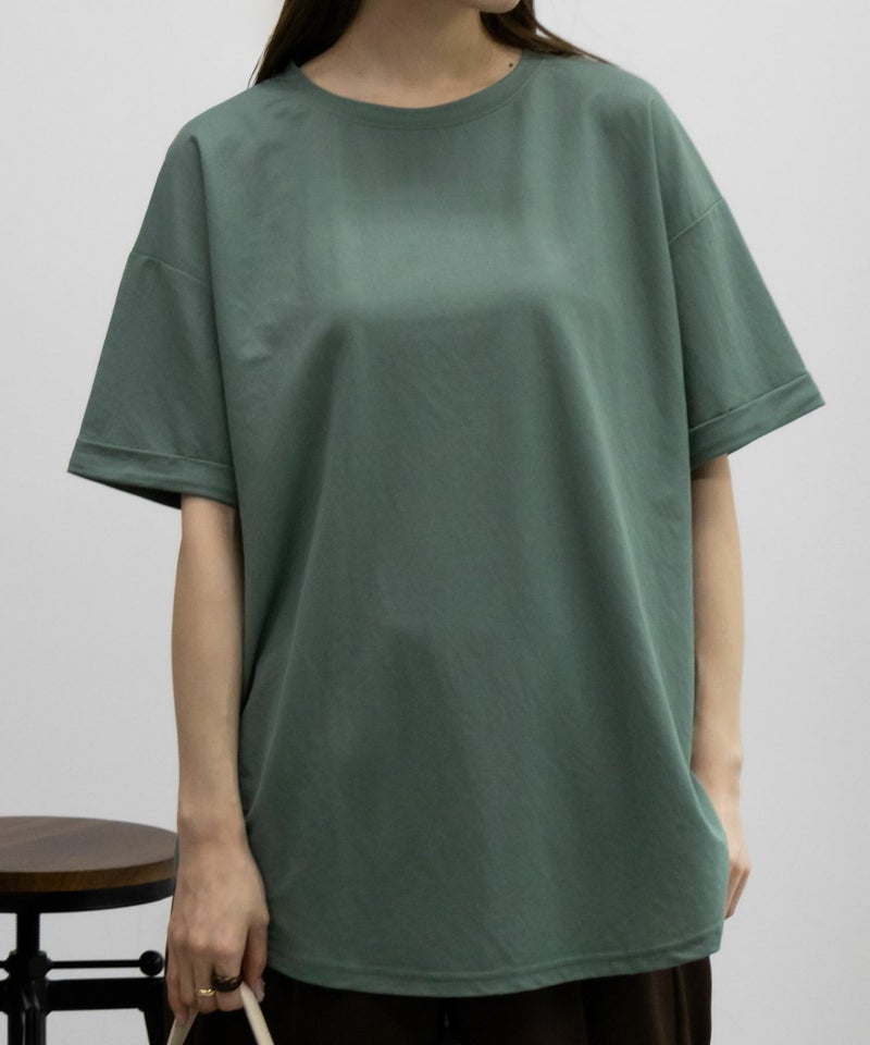 NAVY SARARI チュニック丈Tシャツ レディース メール便 対応商品商品画像-10