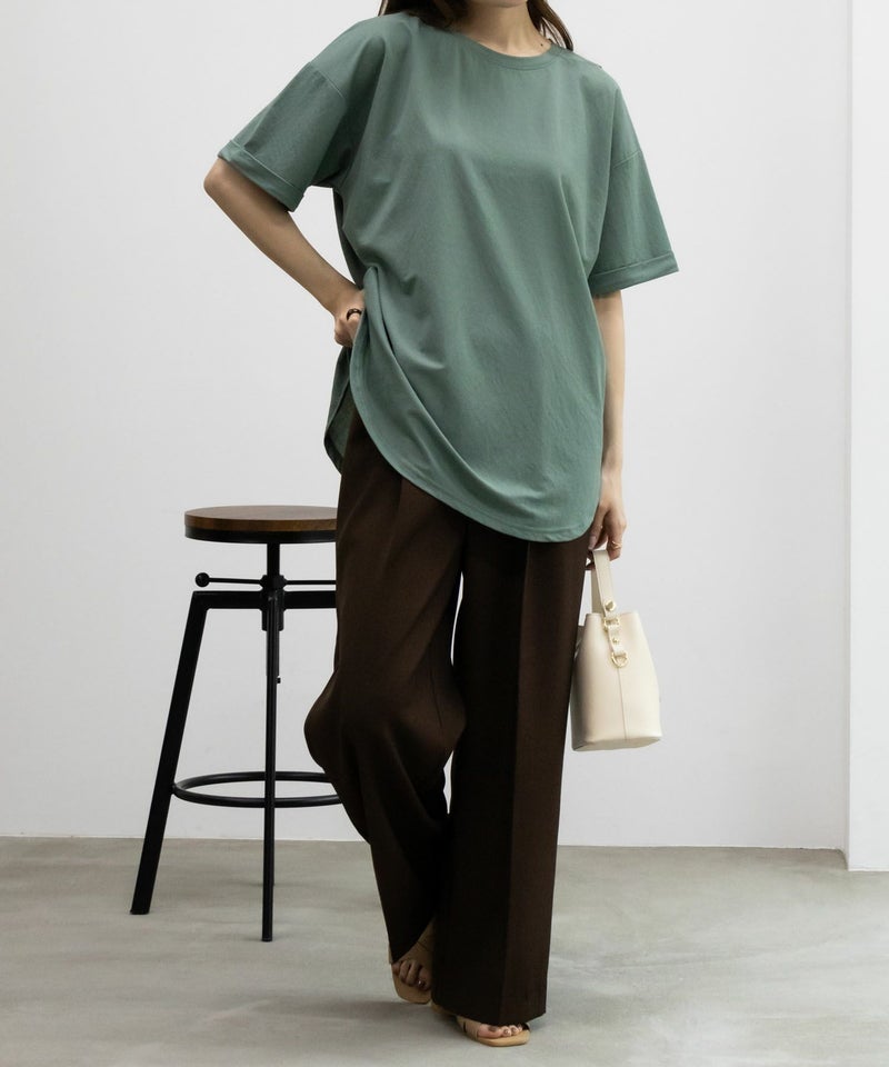 NAVY SARARI チュニック丈Tシャツ レディース メール便 対応商品商品画像-14