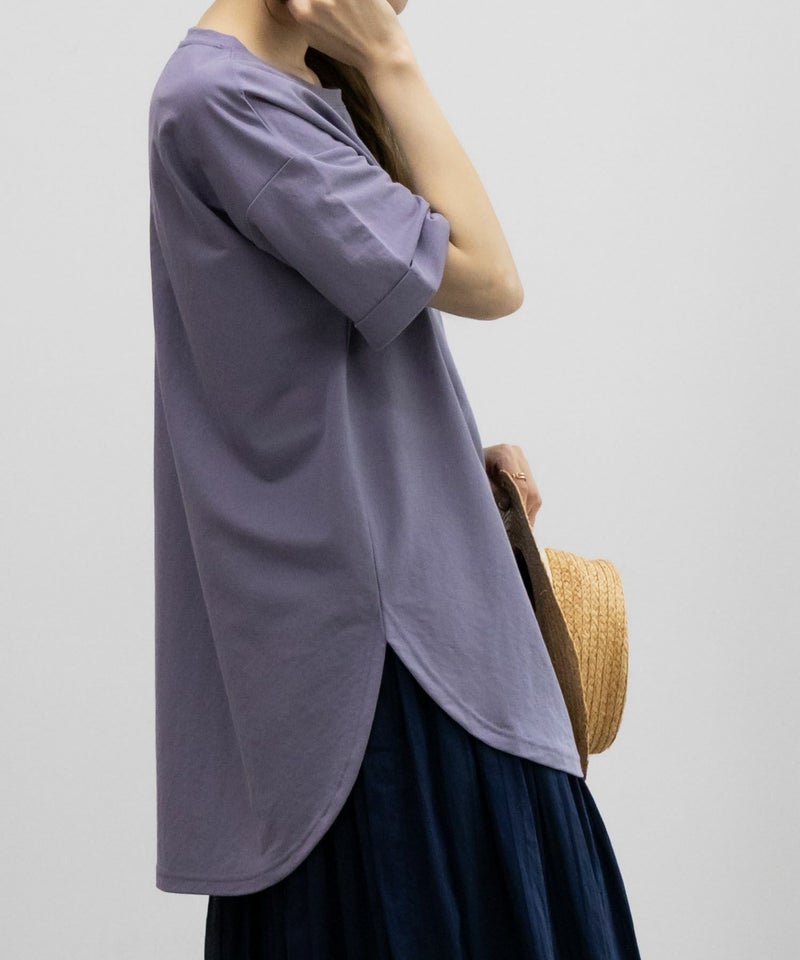 NAVY SARARI  チュニック丈Tシャツ レディース メール便 対応商品商品画像-17