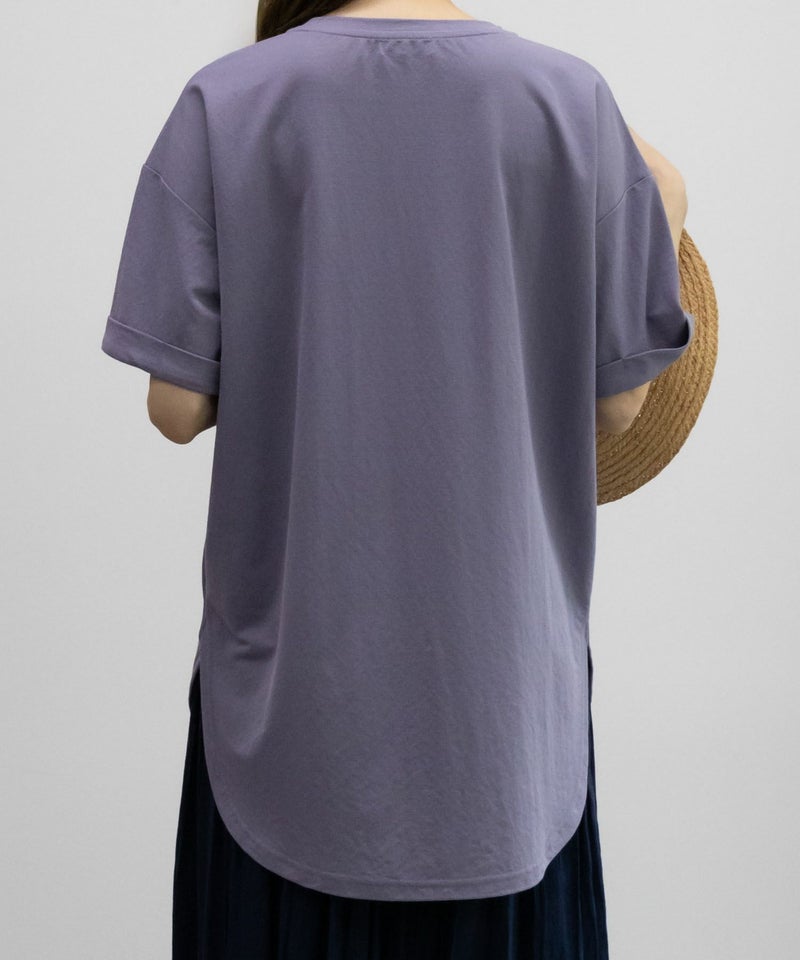 NAVY SARARI チュニック丈Tシャツ レディース メール便 対応商品商品画像-18