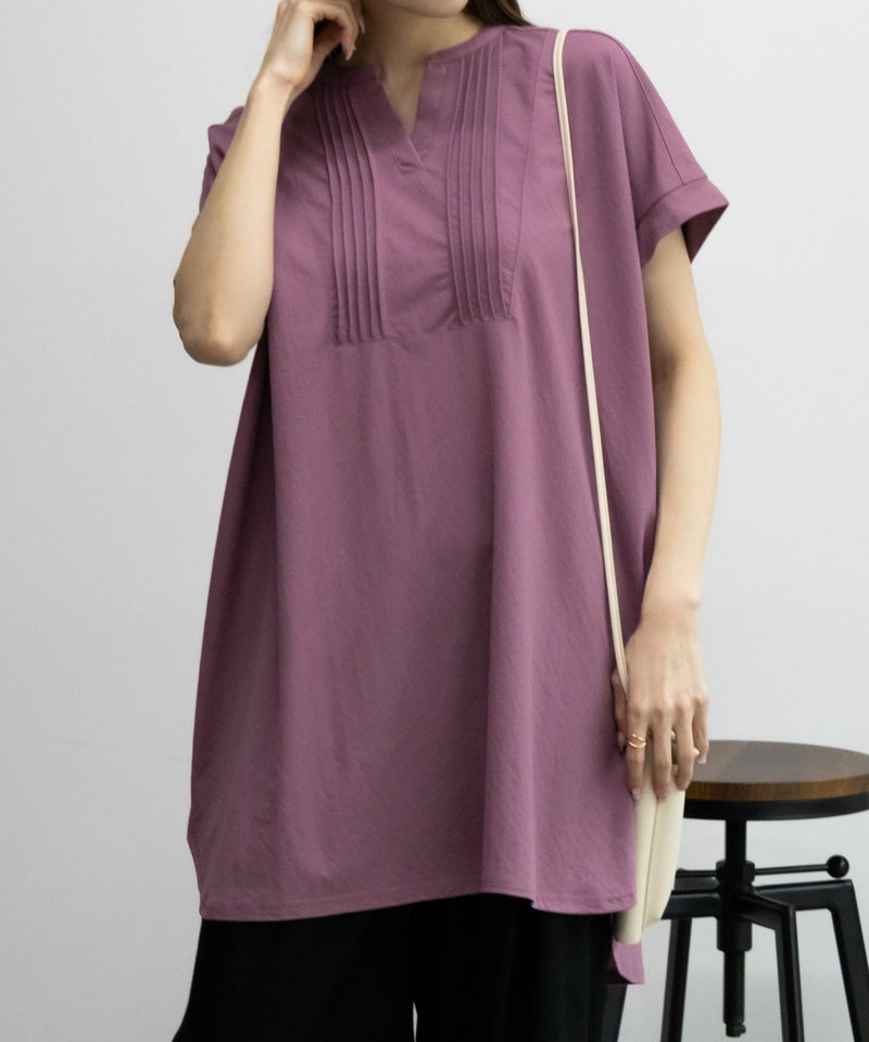 NAVY SARARI ピンタックチュニックプルオーバー レディース メール便 対応商品商品画像-8