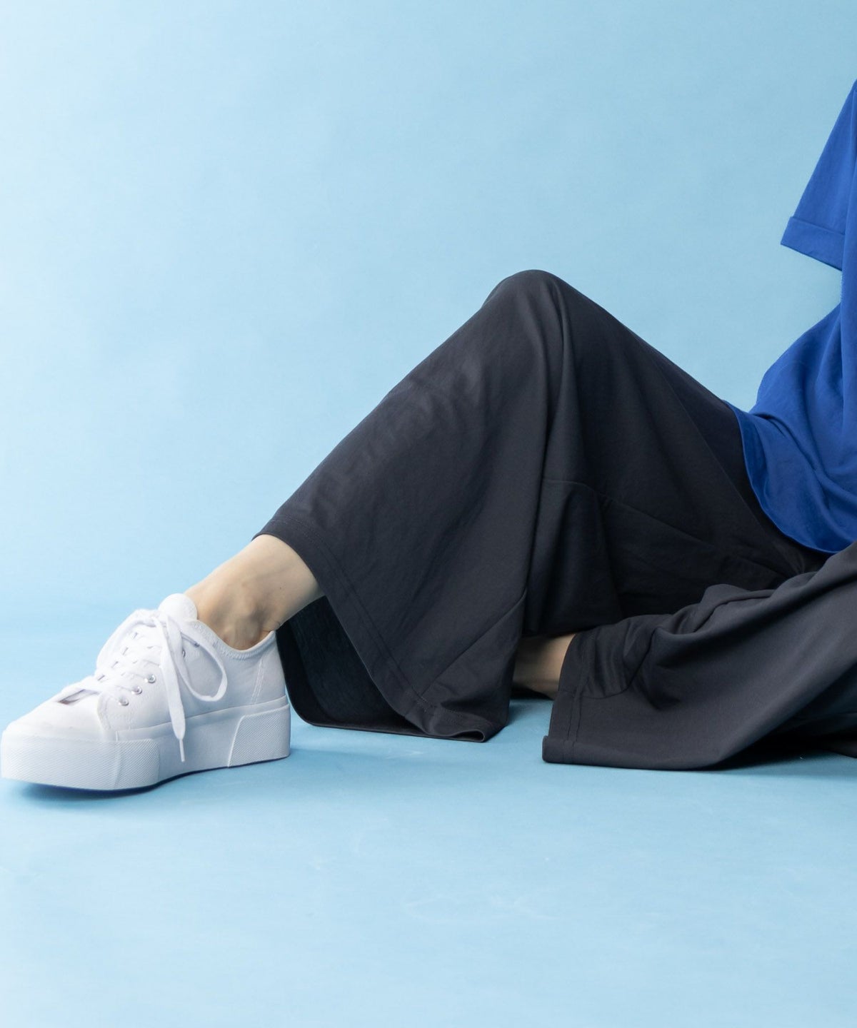 NAVY SARARI ワイドパンツ レディース