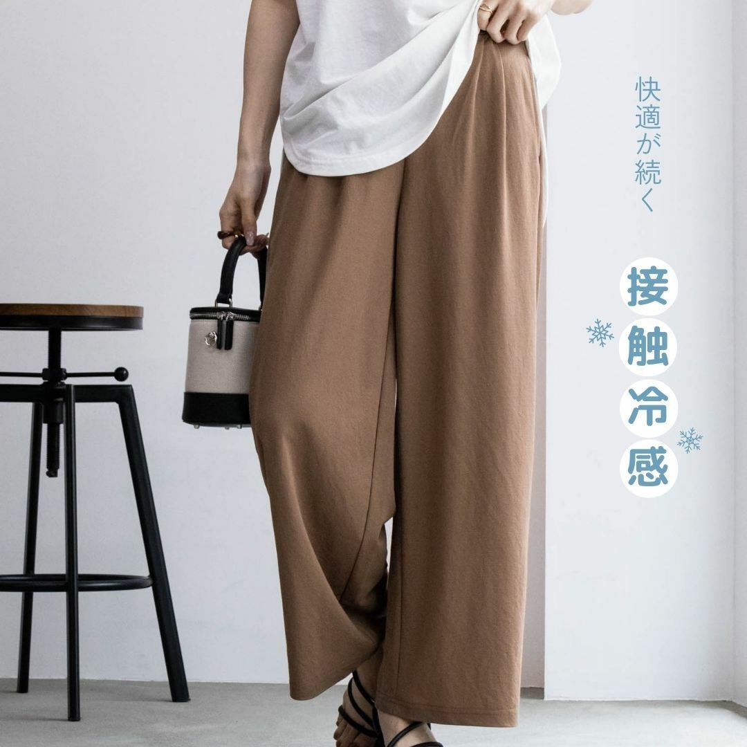 NAVY SARARI ワイドパンツ レディース