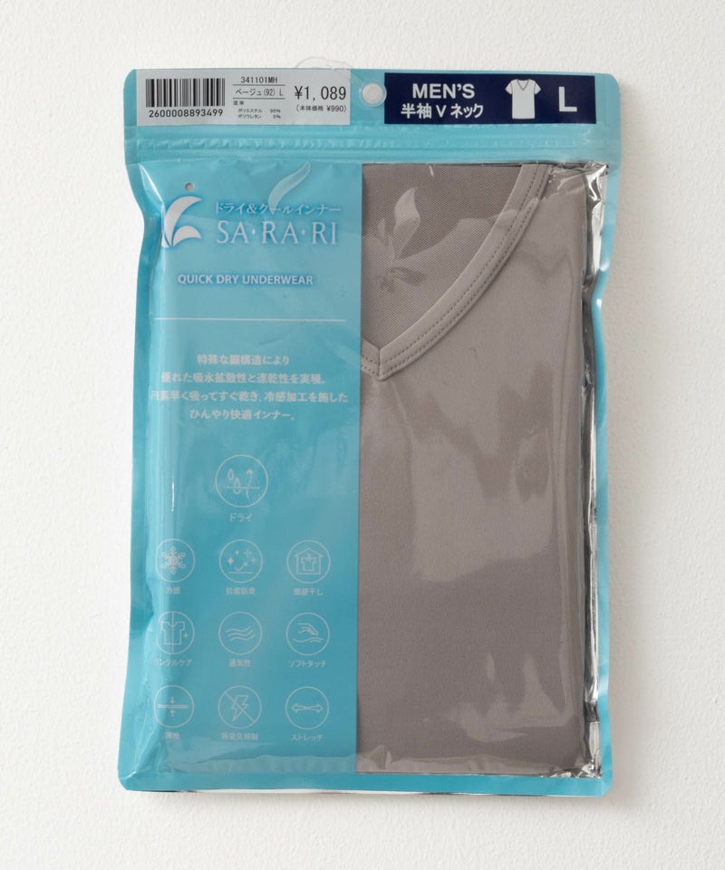 NAVY SARARI  VネックTシャツ メンズ メール便 対応商品商品画像-22