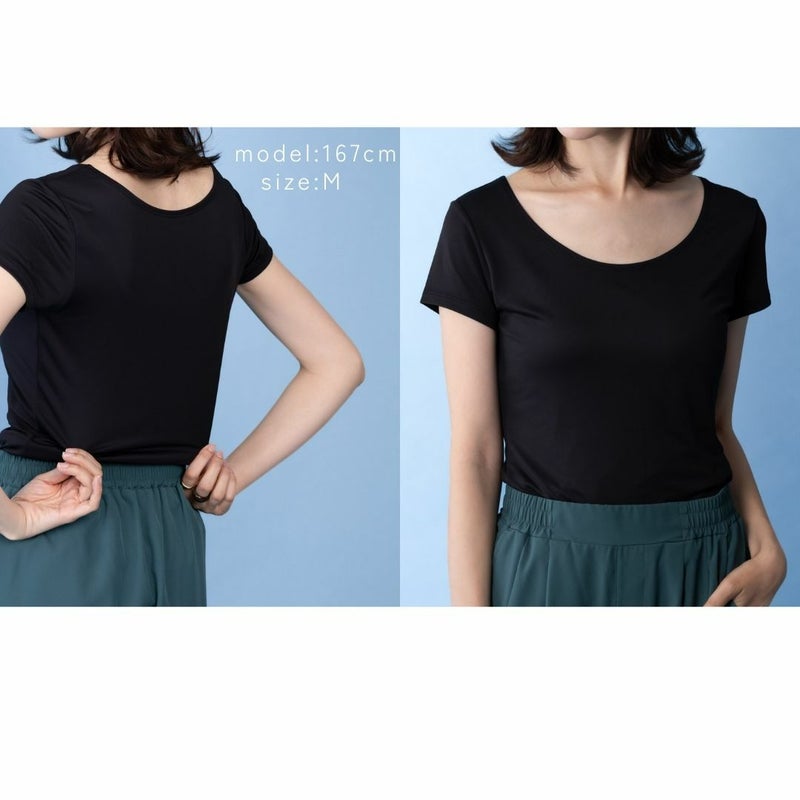 NAVY SARARI UネックTシャツ レディース メール便 対応商品商品画像-7