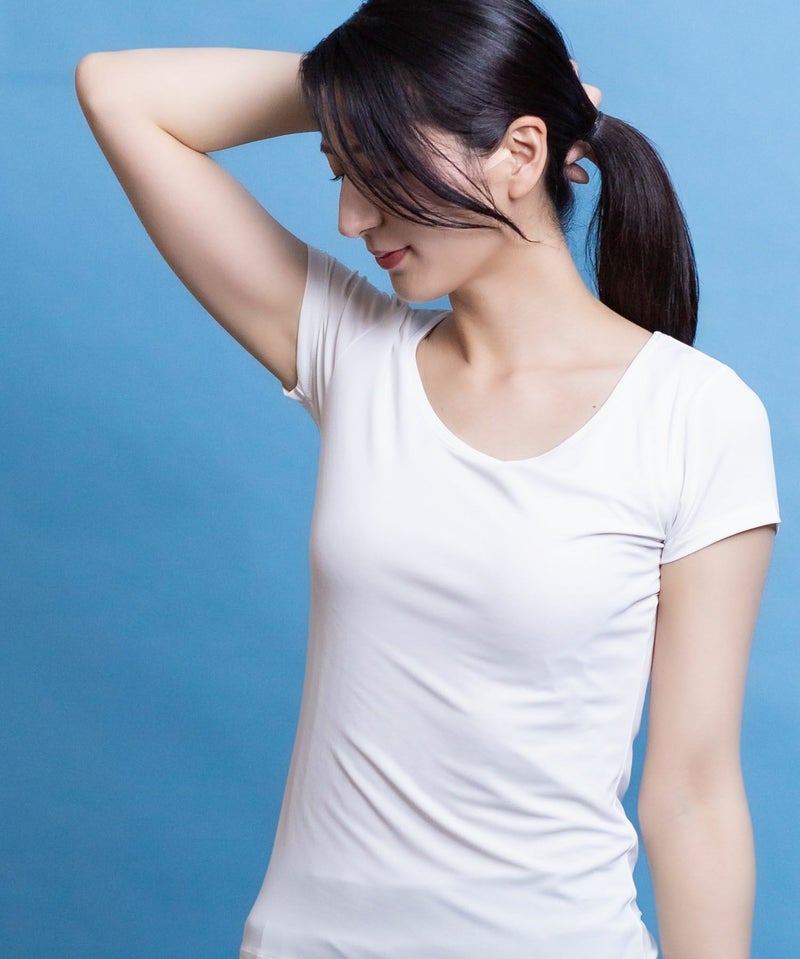 NAVY SARARI UネックTシャツ レディース メール便 対応商品商品画像-10