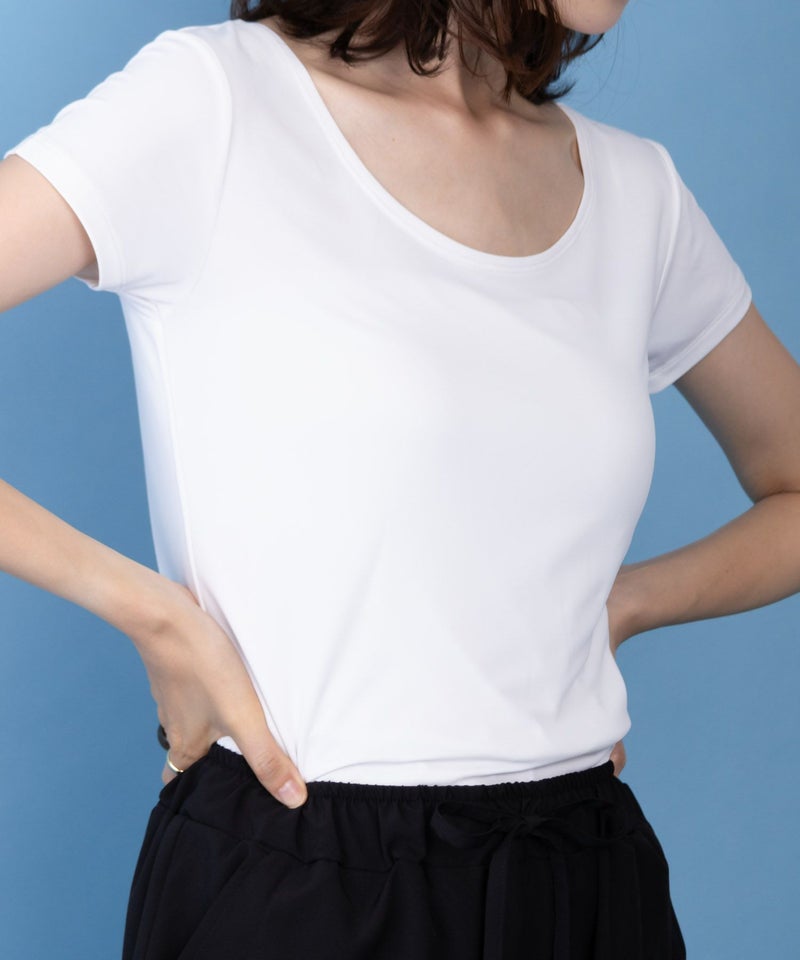 NAVY SARARI  UネックTシャツ レディース メール便 対応商品商品画像-14