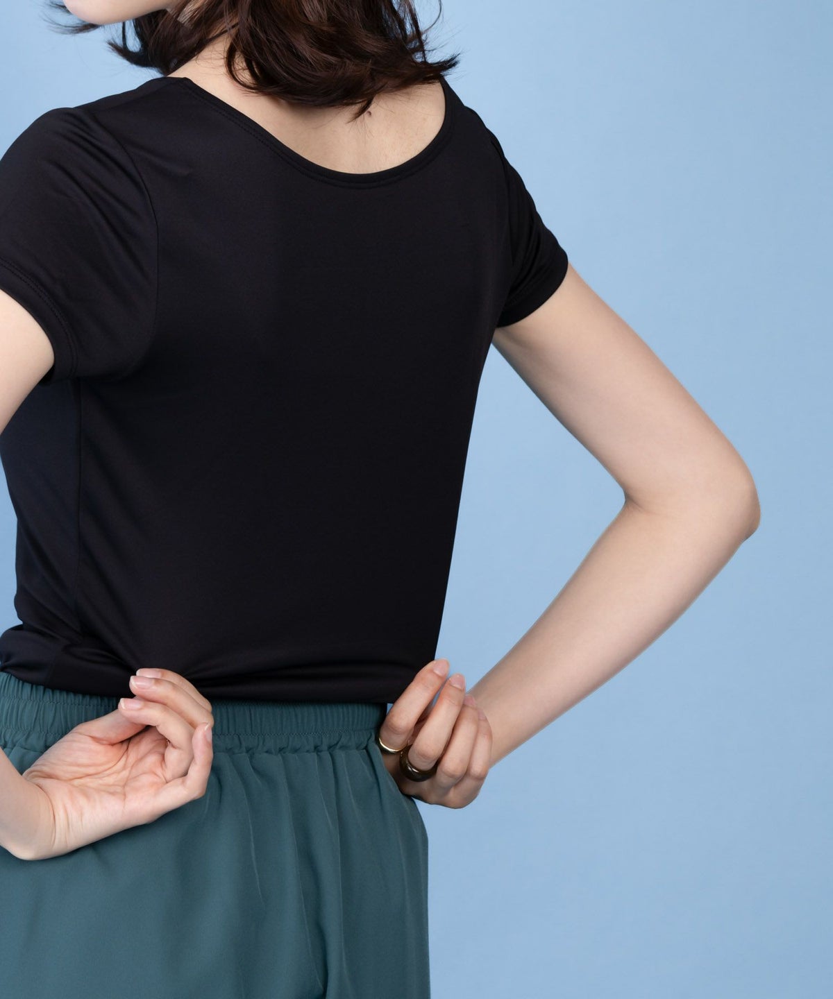 NAVY SARARI UネックTシャツ レディース ネコポス 対応商品