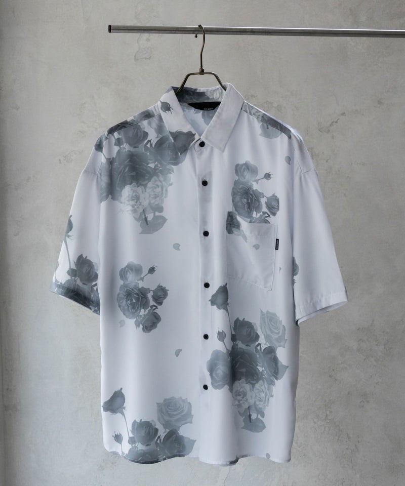 [期間限定価格]【オンラインストア限定】NAIVE MAGIC  シルクタッチポリエステル ルーズサイズ総柄半袖シャツ メンズ商品画像-3