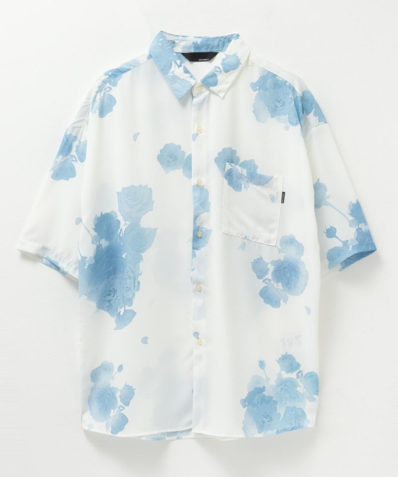 【オンラインストア限定】NAIVE MAGIC シルクタッチポリエステル ルーズサイズ総柄半袖シャツ メンズ商品画像-6