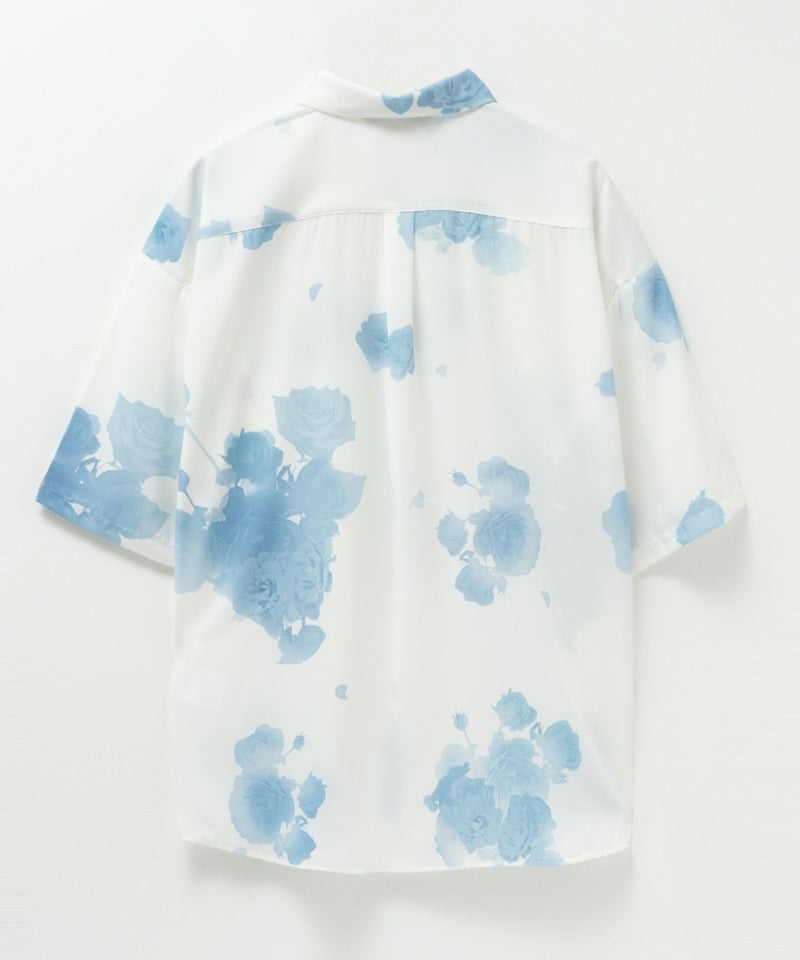 【オンラインストア限定】NAIVE MAGIC シルクタッチポリエステル ルーズサイズ総柄半袖シャツ メンズ商品画像-7