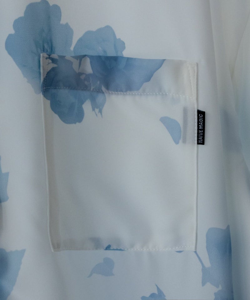 [期間限定価格]【オンラインストア限定】NAIVE MAGIC  シルクタッチポリエステル ルーズサイズ総柄半袖シャツ メンズ商品画像-12