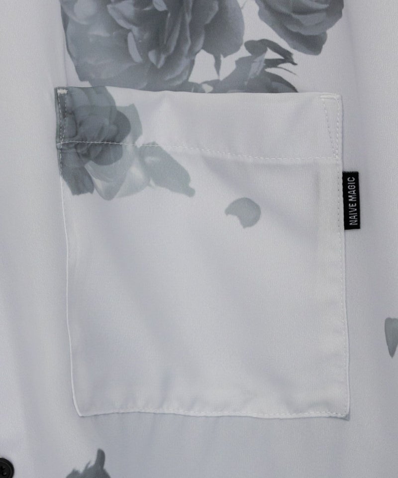 [期間限定価格]【オンラインストア限定】NAIVE MAGIC  シルクタッチポリエステル ルーズサイズ総柄半袖シャツ メンズ商品画像-14