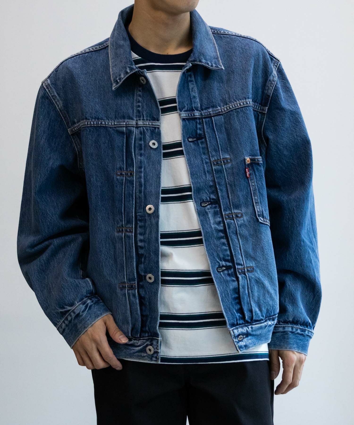 LEVI'S ストライプ トラッカージャケット Levi's（リーバイス） Levi's Sunrise Trucker ストライプ トラッカー