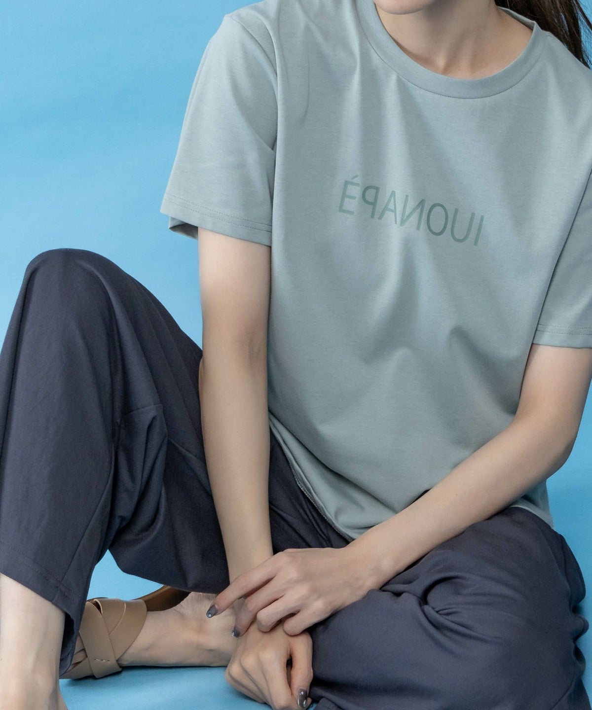 NAVY SARARI クール＆UVカットプリントTシャツ レディース ネコポス 対応商品