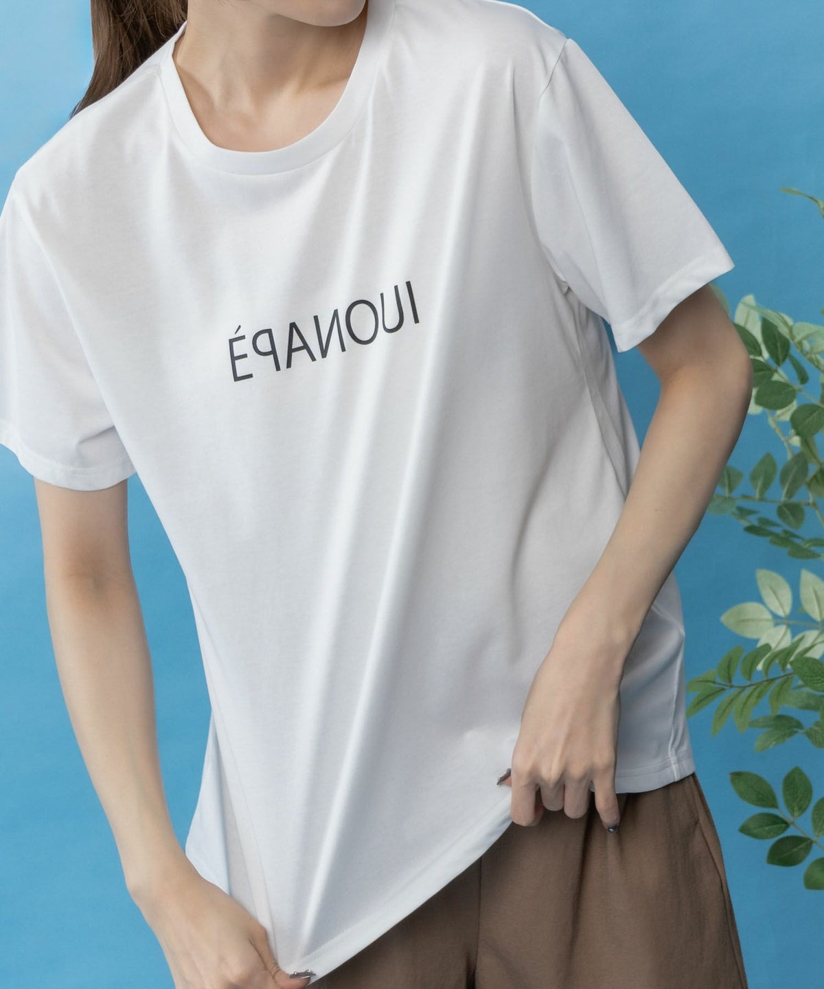 NAVY SARARI クール＆UVカットプリントTシャツ レディース ネコポス 対応商品