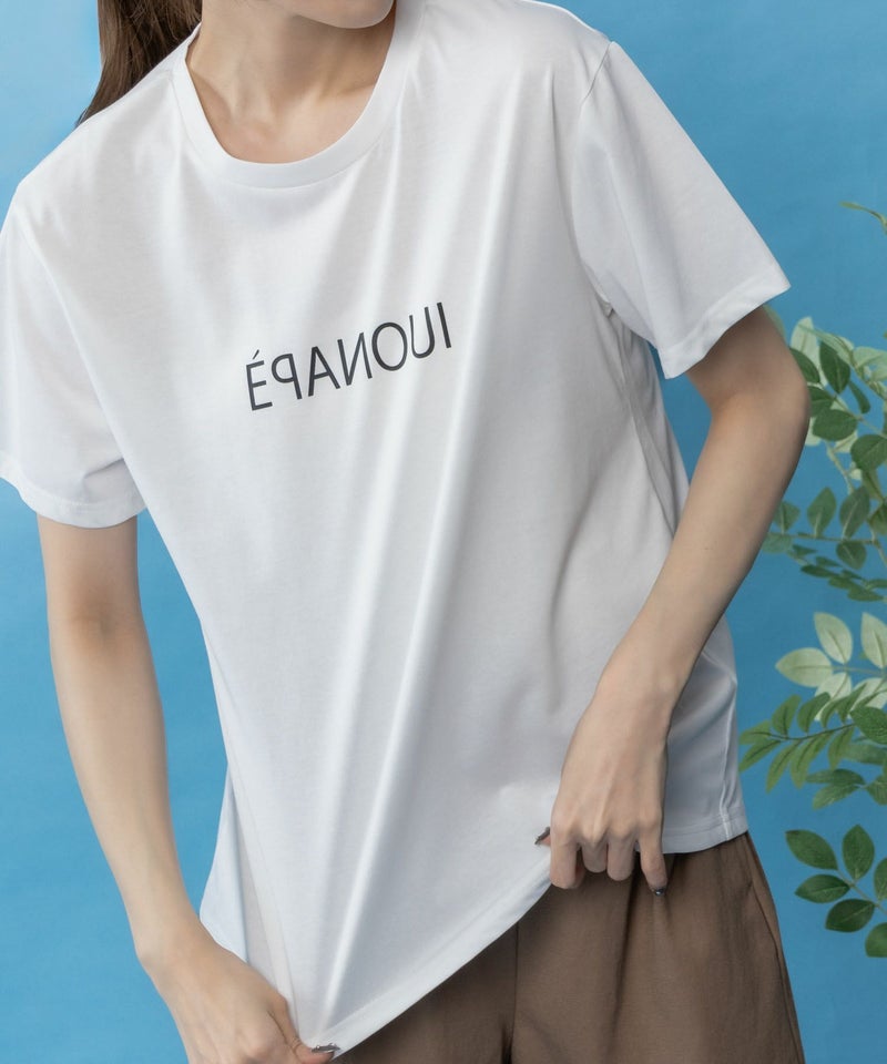 NAVY SARARI  クール＆UVカットプリントTシャツ レディース メール便 対応商品商品画像-6