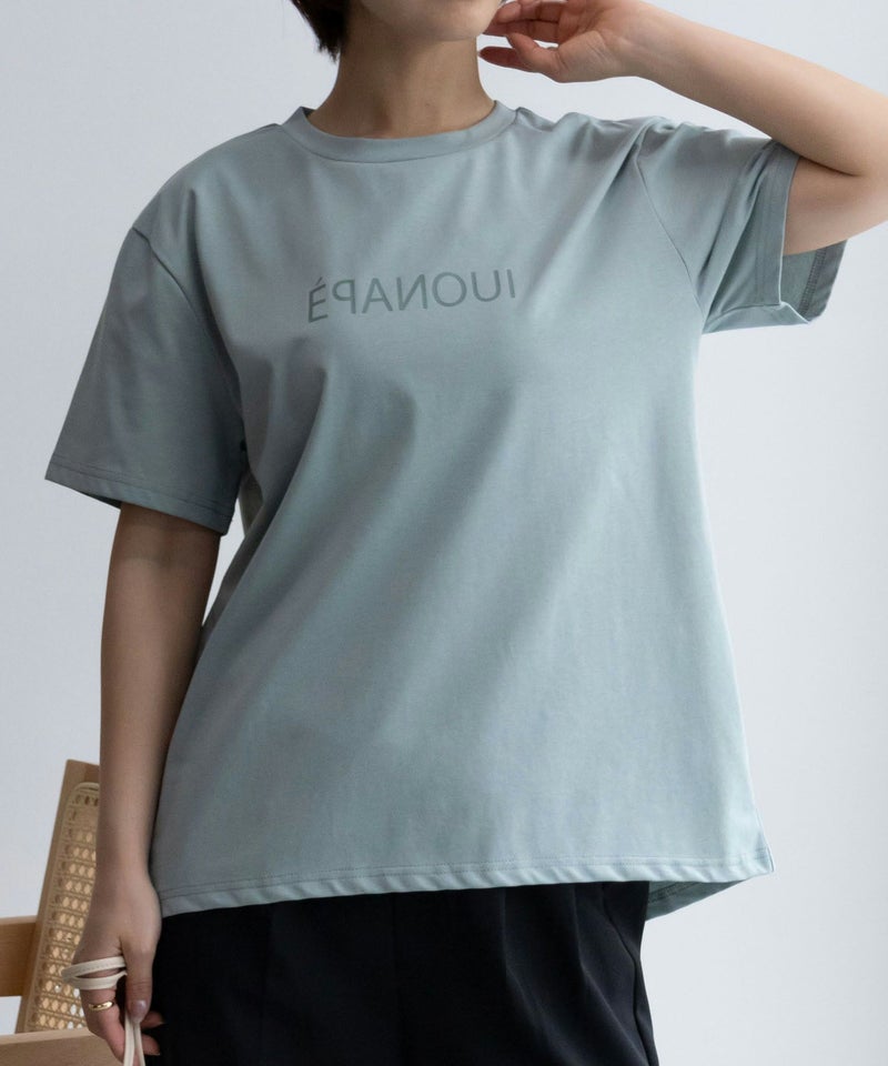 NAVY SARARI  クール＆UVカットプリントTシャツ レディース メール便 対応商品商品画像-12