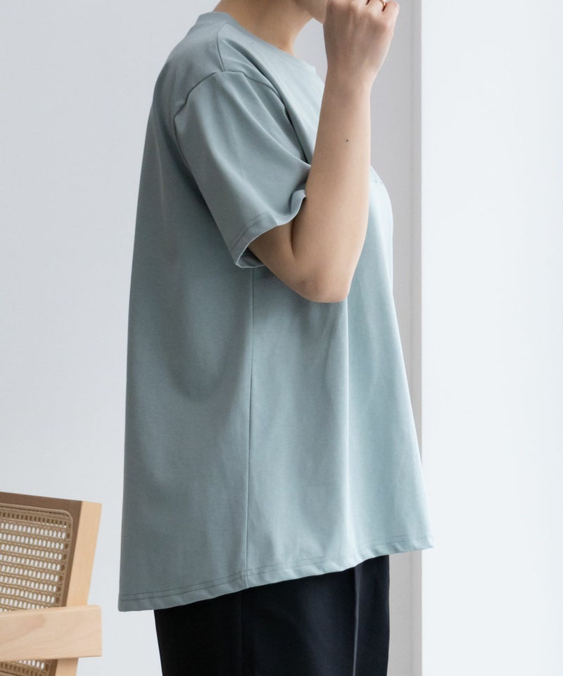 NAVY SARARI  クール＆UVカットプリントTシャツ レディース メール便 対応商品商品画像-18