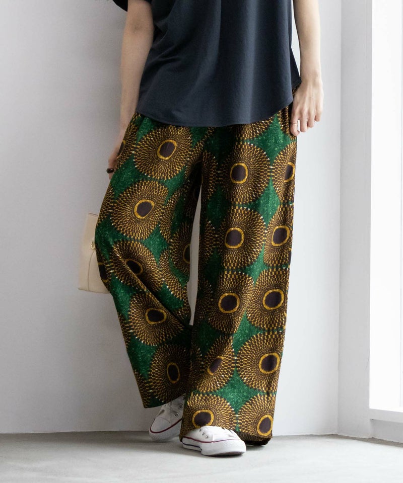 Howdy Marie  インドファブリック 総柄ワイドパンツ レディース商品画像-3