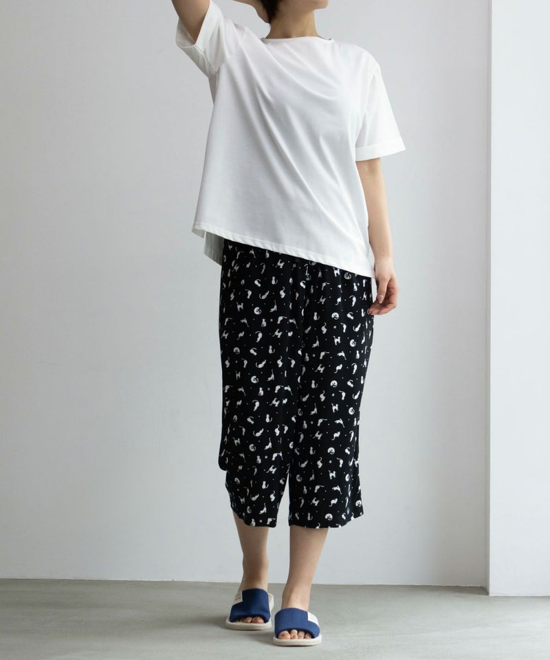 NAVY レーヨンステテコ ネコ柄 レディース商品画像-11