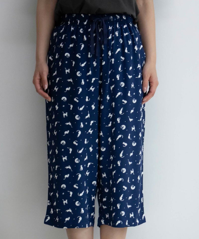 [期間限定価格]NAVY レーヨンステテコ ネコ柄 レディース商品画像-18