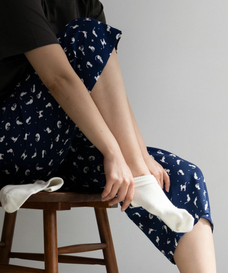 [期間限定価格]NAVY レーヨンステテコ ネコ柄 レディース商品画像-20