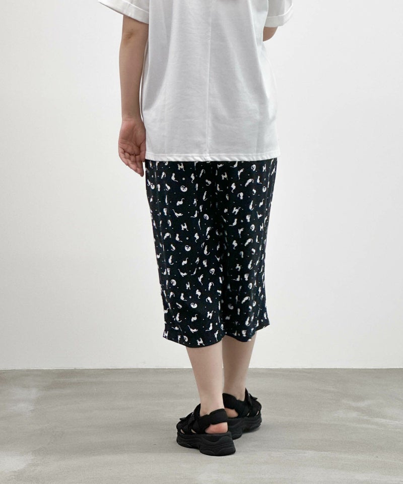 [期間限定価格]NAVY レーヨンステテコ ネコ柄 レディース商品画像-35