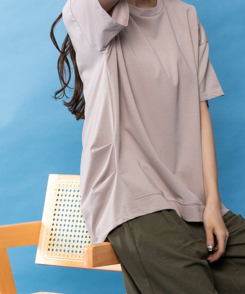 NAVY SARARI  クール＆UVチュニックTシャツ レディース メール便 対応商品商品画像-10