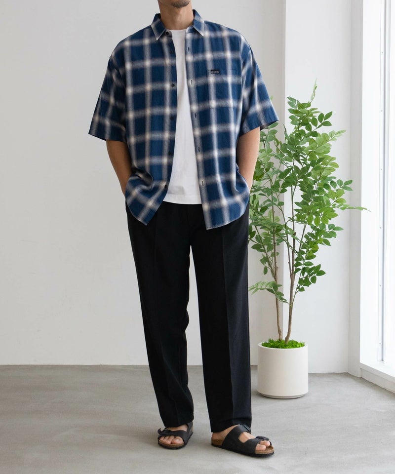 【オンラインストア限定】RED CAP GIRL オンブレーチェックバック刺繍&プリント半袖シャツ メンズ商品画像-7