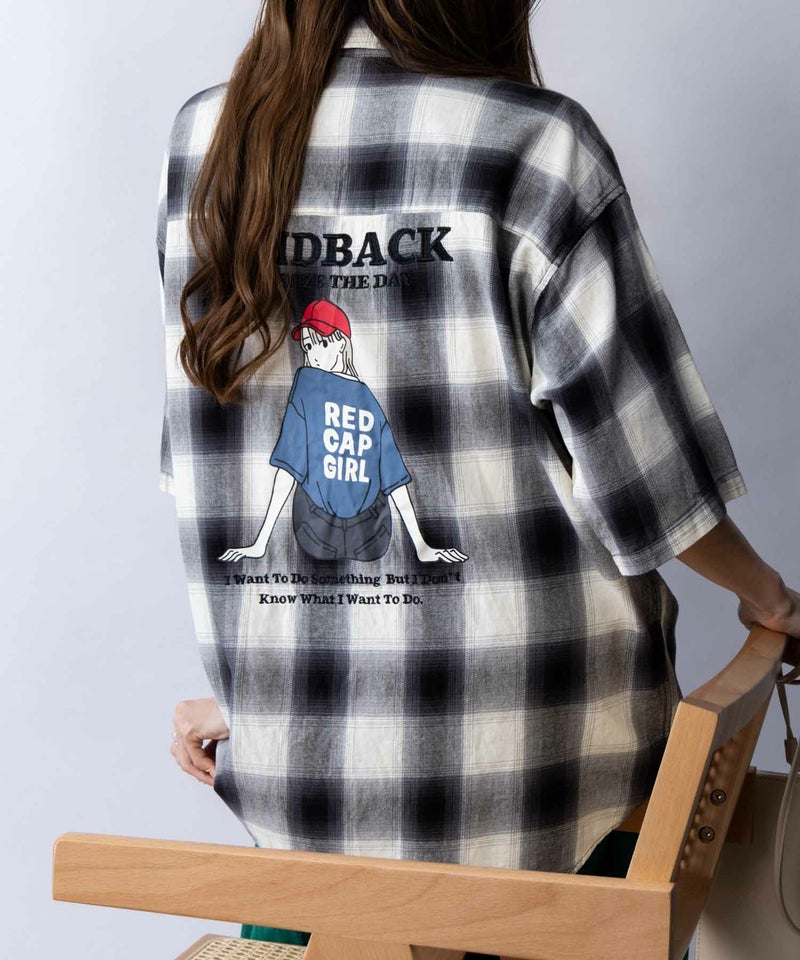 [期間限定価格]【オンラインストア限定】RED CAP GIRL  オンブレーチェックバック刺繍＆プリント半袖シャツ メンズ商品画像-24