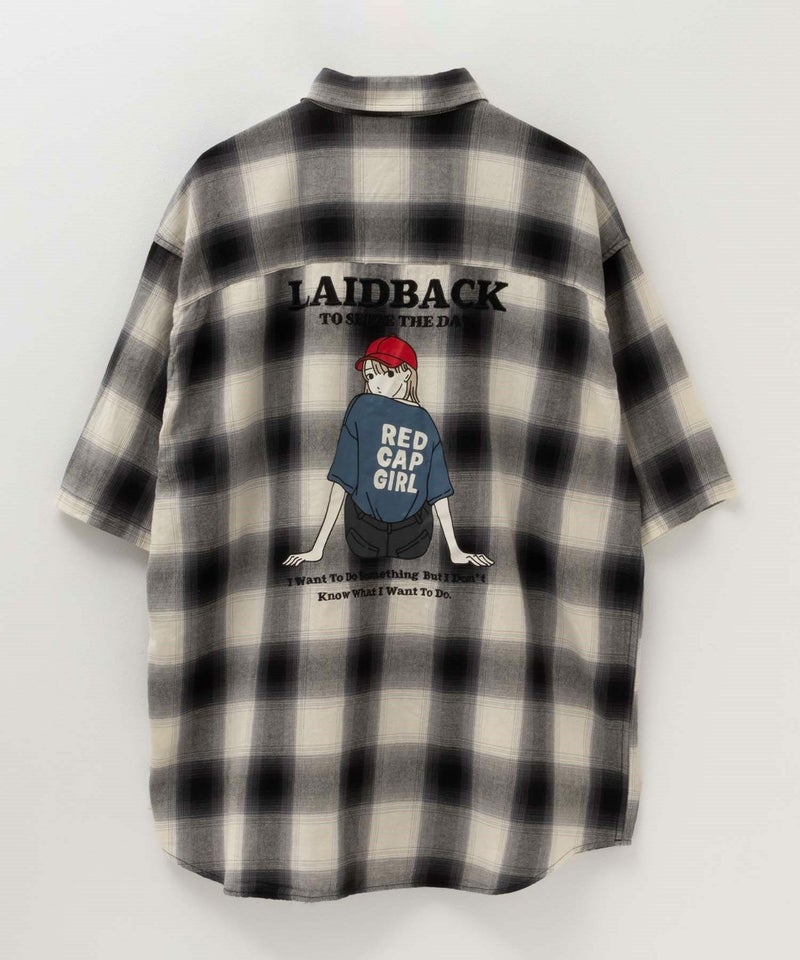 【オンラインストア限定】RED CAP GIRL オンブレーチェックバック刺繍&プリント半袖シャツ メンズ商品画像-34
