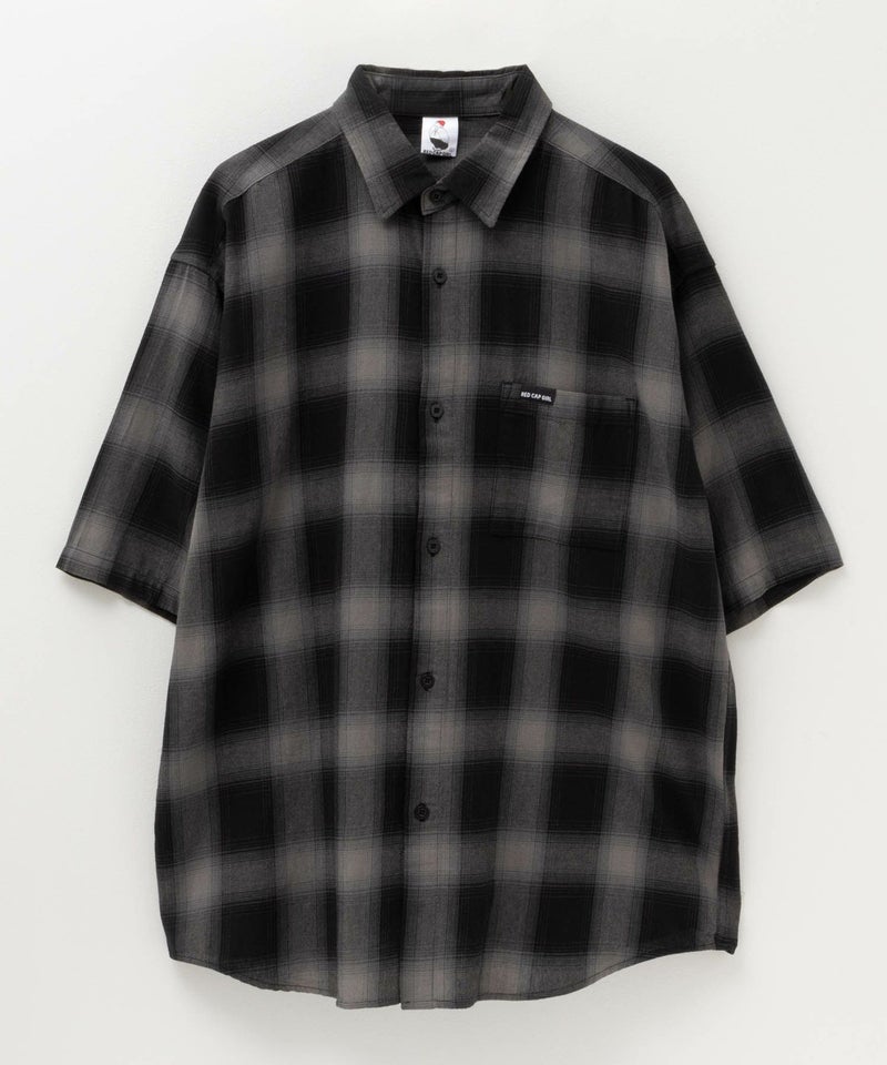 [期間限定価格]【オンラインストア限定】RED CAP GIRL  オンブレーチェックバック刺繍＆プリント半袖シャツ メンズ商品画像-35