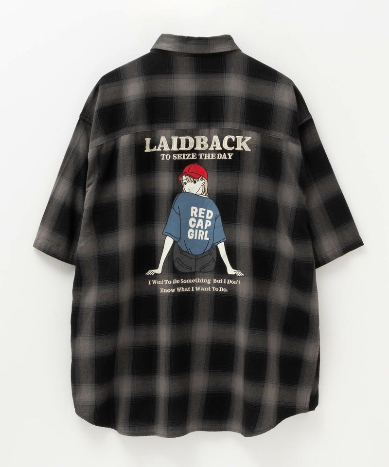 【オンラインストア限定】RED CAP GIRL オンブレーチェックバック刺繍&プリント半袖シャツ メンズ商品画像-36