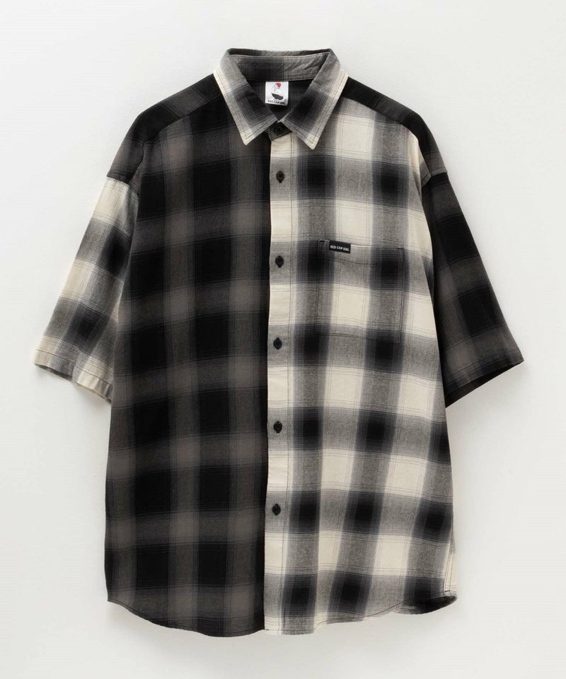 [期間限定価格]【オンラインストア限定】RED CAP GIRL  オンブレーチェックバック刺繍＆プリント半袖シャツ メンズ商品画像-39
