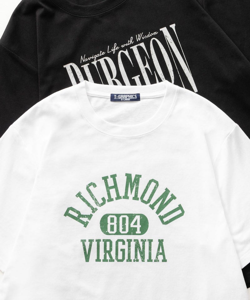 T-GRAPHICS  カレッジプリント半袖Tシャツ メンズ メール便 対応商品商品画像-1